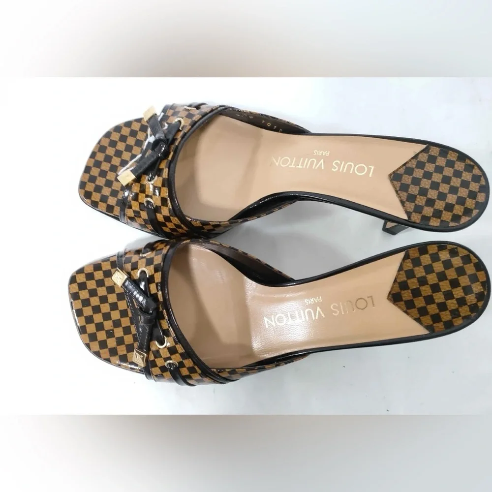 Louis Vuitton Damier heel Sandals 6.5 women’s